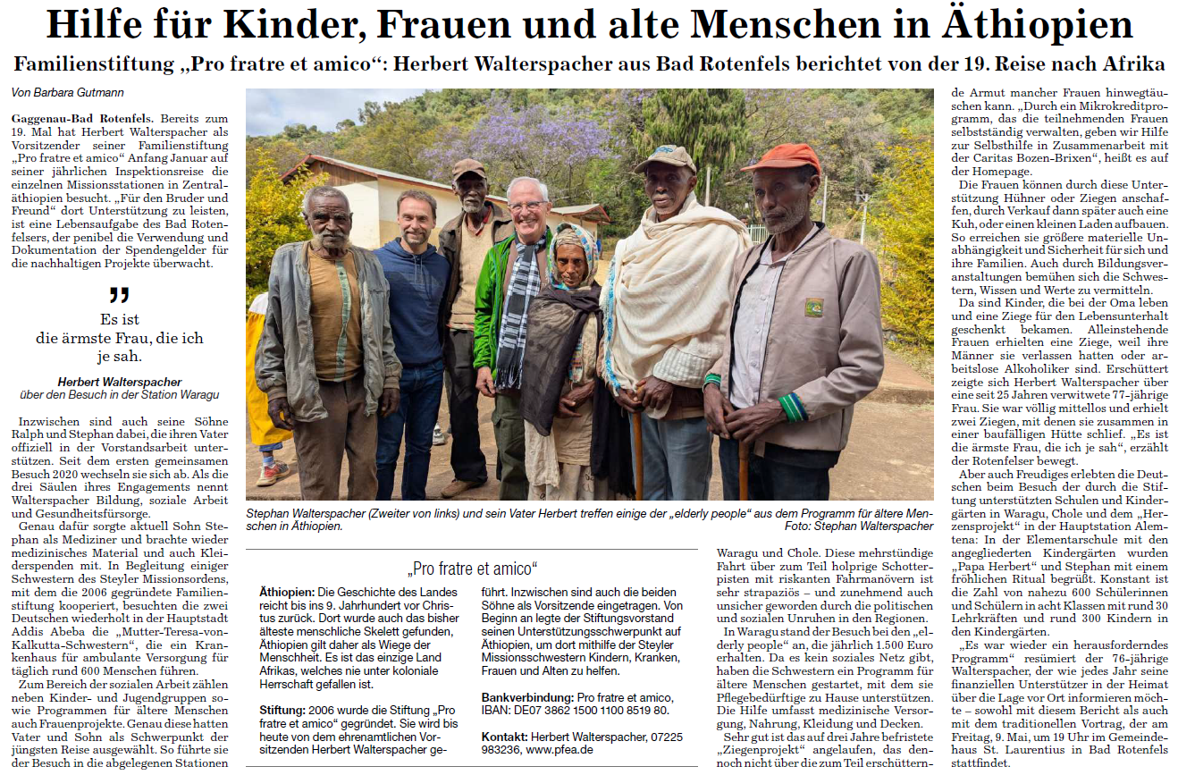 Mehr über den Artikel erfahren Pressebericht BNN über die 2025er Reise
